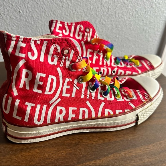 Converse RED high tops. Men’s size 5.5 / women’s 7.5 - Picture 3 of 9